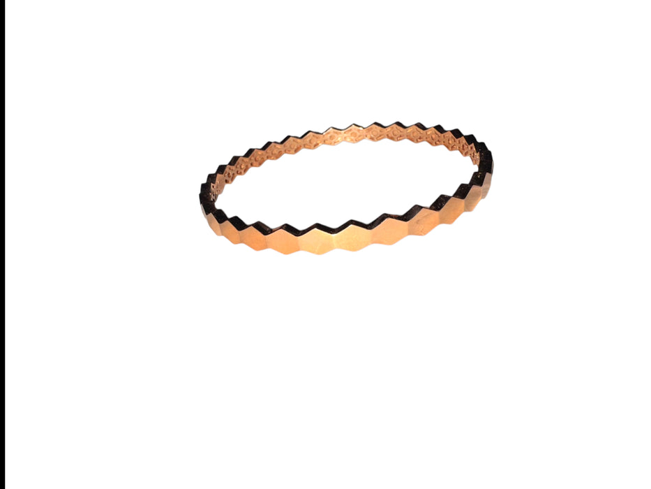 Stackable 18k Bangles Bracelet in rose and white gold