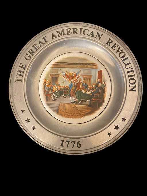 declaration of independence pewter plate