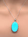A Chic Vintage Sterling Silver & Turquoise . 18"-EZ Jewelry and Decor