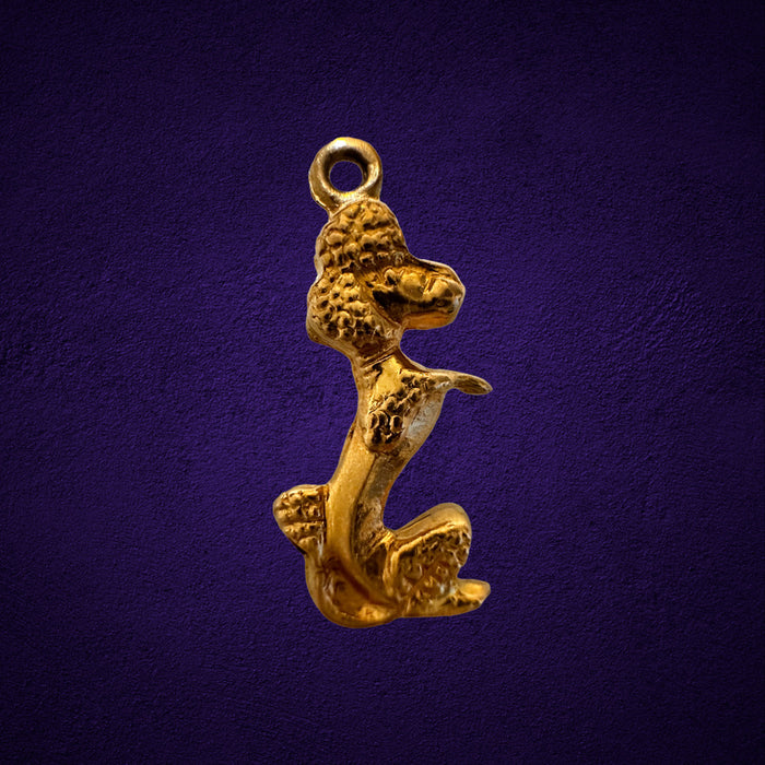 18k Gold Poodle Necklace one in T. with 18" Chain 14k gold.Standing Poodle , Pendant Necklace