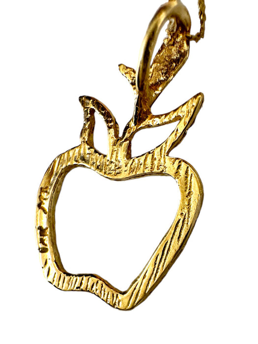 Timeless 14K Gold Apple Necklace 16”-EZ Jewelry and Decor