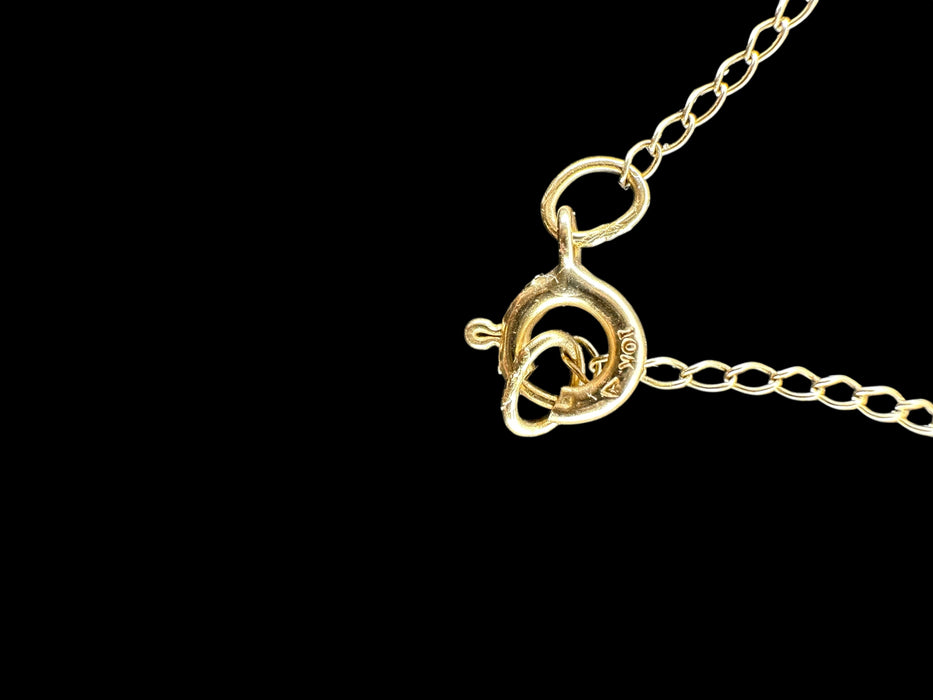 10k Gold Diamond X Necklace • 18" Sliding Pendant • Real Diamond 10k Gold Jewelry • Dainty X Pendant Necklace • Gift for Her