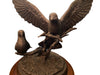 Bronze sculpture of two doves on textured round base, one with wings spread wide. - Vintage Bronze Sculpture "Under His Wings," Scott Stearman, Life Outreach International, Doves - Decoration Color_Brown, Decoration Price_under 100, Decoration Size_Medium, Decoration Style_Modern, Decoration Style_Traditional, Decoration_Bronze - Default Title - EZ Art, Decor & Jewelry