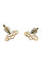 18k Gold Love You Forever Stud Earrings-EZ Jewelry and Decor