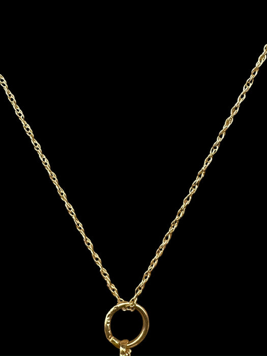Elegant 14K Yellow Gold & Seed Pearl "16" Round Open Latticework Textured Necklace, 18"-EZ Jewelry and Decor