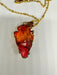 Stylish Arrowhead glass pendant on 17 in chain stamped 18k GF-EZ Jewelry and Decor