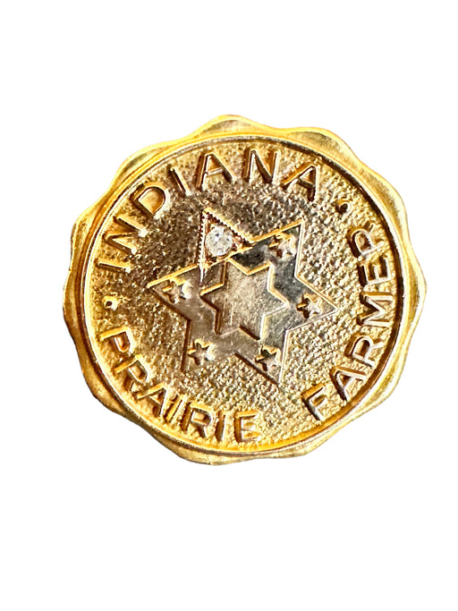 Special 10K Indiana Prairie Farmer Pin with A Diamond-EZ Jewelry and Decor