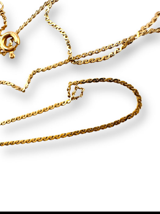 Italian 14K Yellow Gold "S" Chain 16.5”, 1.41g