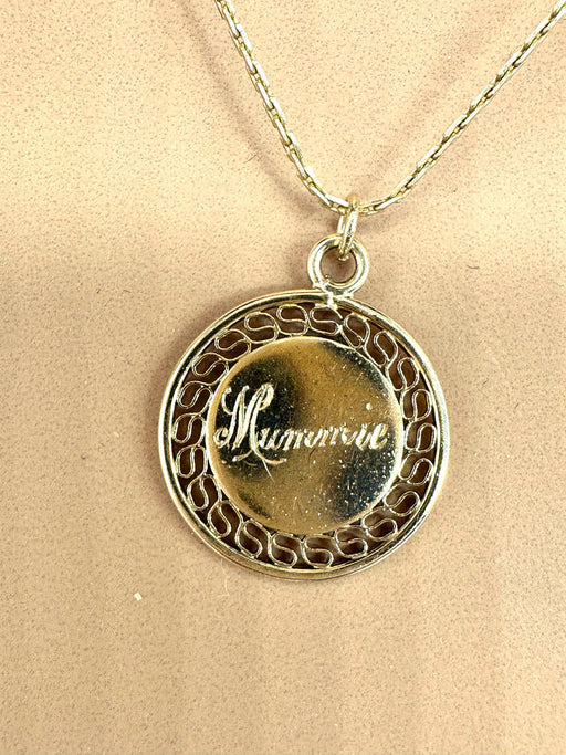 14k Gold Mummie Necklace 18”, Great Jewelry Piece For Mothers. Mummy gift, Vintage-EZ Jewelry and Decor