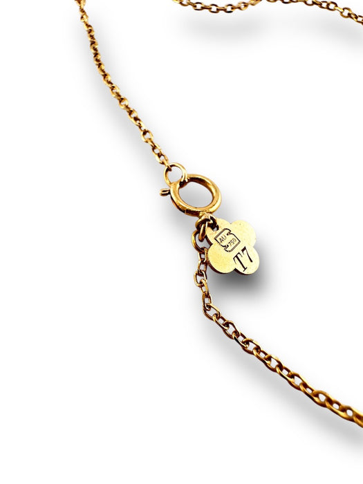 Delicate 18k gold chain necklace with small spring clasp and rectangular brand tag. - 18k Eshgh Necklace, Love Necklace in Farsi Calligraphy 16” L - 18k Gold jewelry, 18k Gold Necklace, 18k love, birthday gift, Eshgh, gift for her, gift for wife, gold fine jewelry under 500, Jewelry_18k Gold, Jewelry_Gold Necklace, Jewelry_Modern, Jewelry_Necklaces, love gift, Love necklace, Love you gift, Pendant Necklace, Valentines gift, wedding gift - Default Title