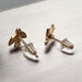 18k Gold Swallow Bird Stud Earrings, Small gold earrings.-EZ Jewelry and Decor