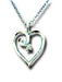 18" gold heart love you necklace