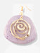 Purple polymer clay dangle earring with gold abstract spiral design, 2.5 inches long. - Handmade Modern Purple and Gold Earrings, Polymer Clay Earrings, Modern Earrings, Statement Earring, Dangle Earrings 2.5” - 2.5 Inch Earrings, Artisan Crafted, Boho Style, Fashion Accessories, Handmade Modern Purple and Gold Earring, Modern Earrings, Polymer Clay Earrings, Statement Earring, Trendy Jewelry, Unique Design - Default Title