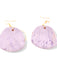 Handmade dangle earrings with large irregular purple polymer clay discs and gold hooks. - Handmade Modern Purple and Gold Earrings, Polymer Clay Earrings, Modern Earrings, Statement Earring, Dangle Earrings 2.5” - 2.5 Inch Earrings, Artisan Crafted, Boho Style, Fashion Accessories, Handmade Modern Purple and Gold Earring, Modern Earrings, Polymer Clay Earrings, Statement Earring, Trendy Jewelry, Unique Design - Default Title
