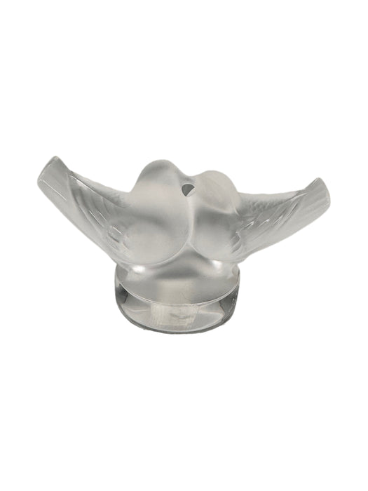 Vintage Lalique Crystal Love Birds Figurine , No Box, Made In France 1.75 in T-EZ Jewelry and Decor