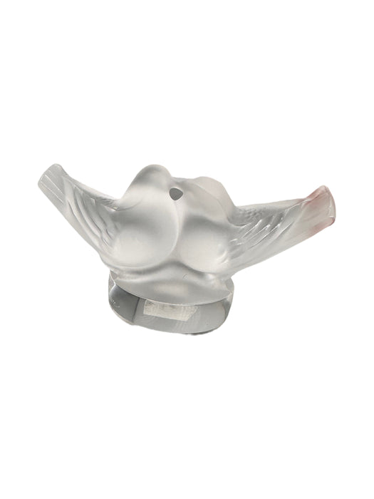 Vintage Lalique Crystal Love Birds Figurine , No Box, Made In France 1.75 in T-EZ Jewelry and Decor
