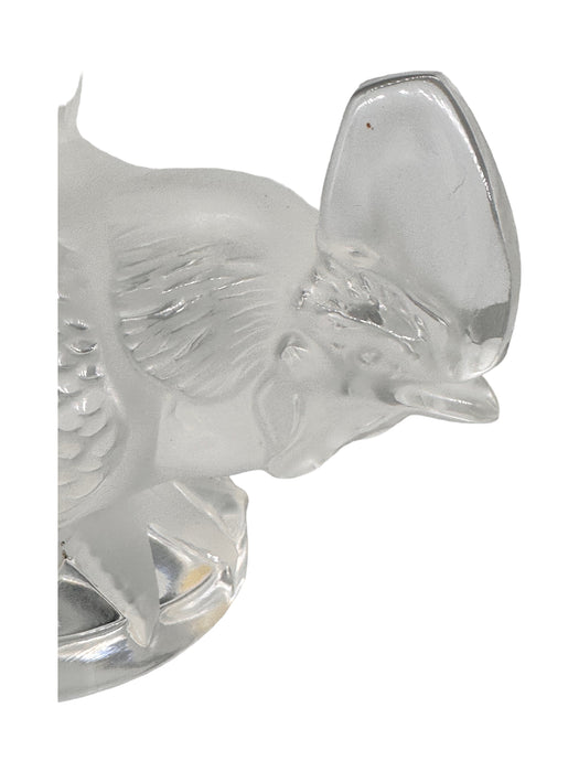 Exquisite Large Lalique Crystal Rooster Sculpture, France, 8”t-EZ Jewelry and Decor