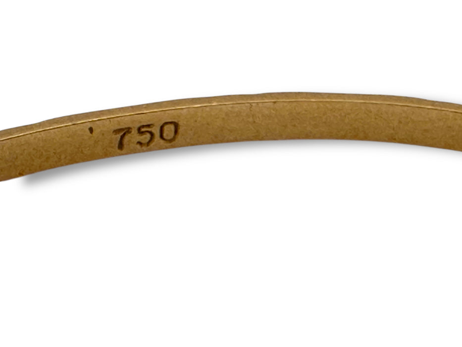 Vintage 18K Yellow Gold Bangle Bracelet – Italian 750 Hallmark – 4.24g