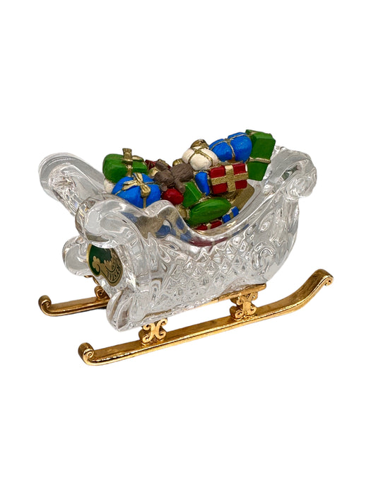 Waterford Christmas Sled with presents, from the Crown Jewels Collection in original box-EZ Jewelry and Decor