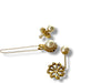 14k 19" pearl necklace and earrings