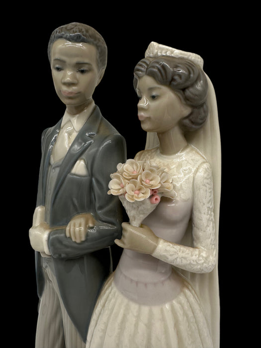 Lladro Figurine, Wedding Day, Black Legacy Collection, Handmade in Spain, 11in-EZ Jewelry and Decor