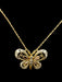 Elegant 10k Yellow Gold Butterfly Pendant Necklace, 18"-EZ Jewelry and Decor