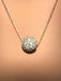 Timeless 14KF Yellow Gold Chain & 10K White Gold Ball Pendant with Sapphire-EZ Jewelry and Decor