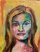 Modern Original Portrait Painting, Eve, 11” x 9”, Acrylic Painting-EZ Jewelry and Decor