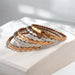  18k Modern Geometric Bangles Bracelet