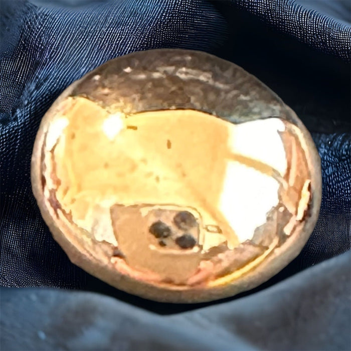 Sparkling Flat Ball Stud Earrings (7mm) In 14k Yellow Gold.