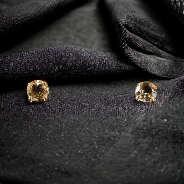 Chic 18K Gold Golden Glow Natural Marialite Stud Earrings-EZ Jewelry and Decor