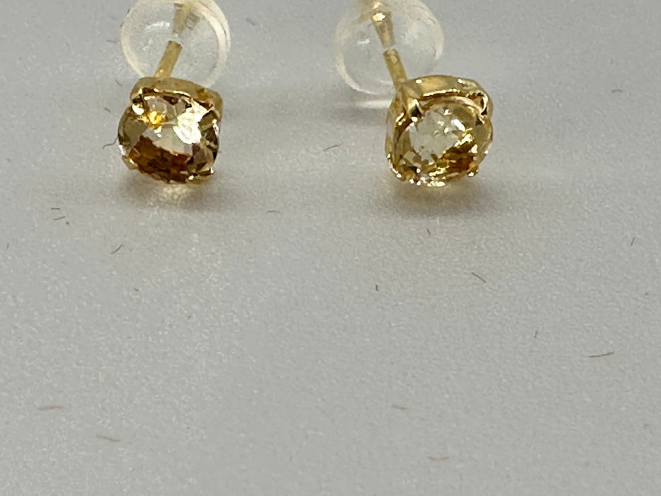 Chic 18K Gold Golden Glow Natural Marialite Stud Earrings-EZ Jewelry and Decor