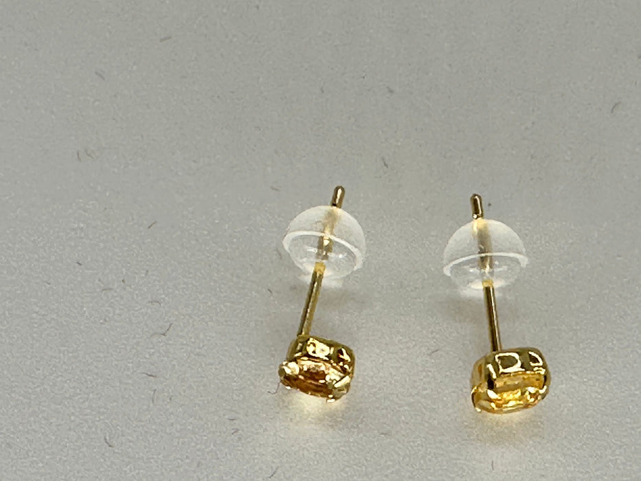 Chic 18K Gold Golden Glow Natural Marialite Stud Earrings-EZ Jewelry and Decor