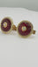 18K Gold Diamond Cufflinks 17.41g Red Enamel 0.78” | Luxury Gift for Him