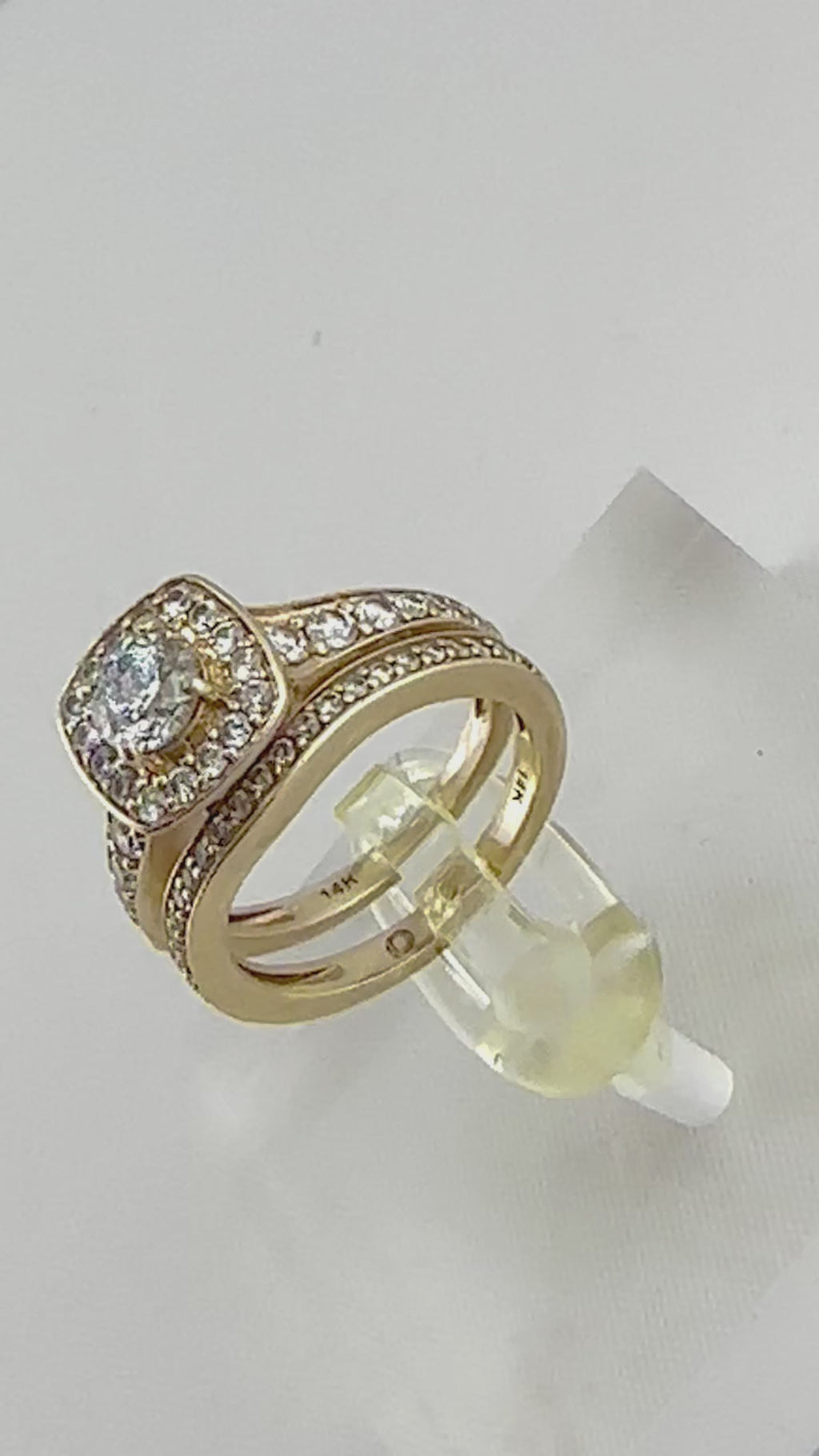 diamond engagement ring and band