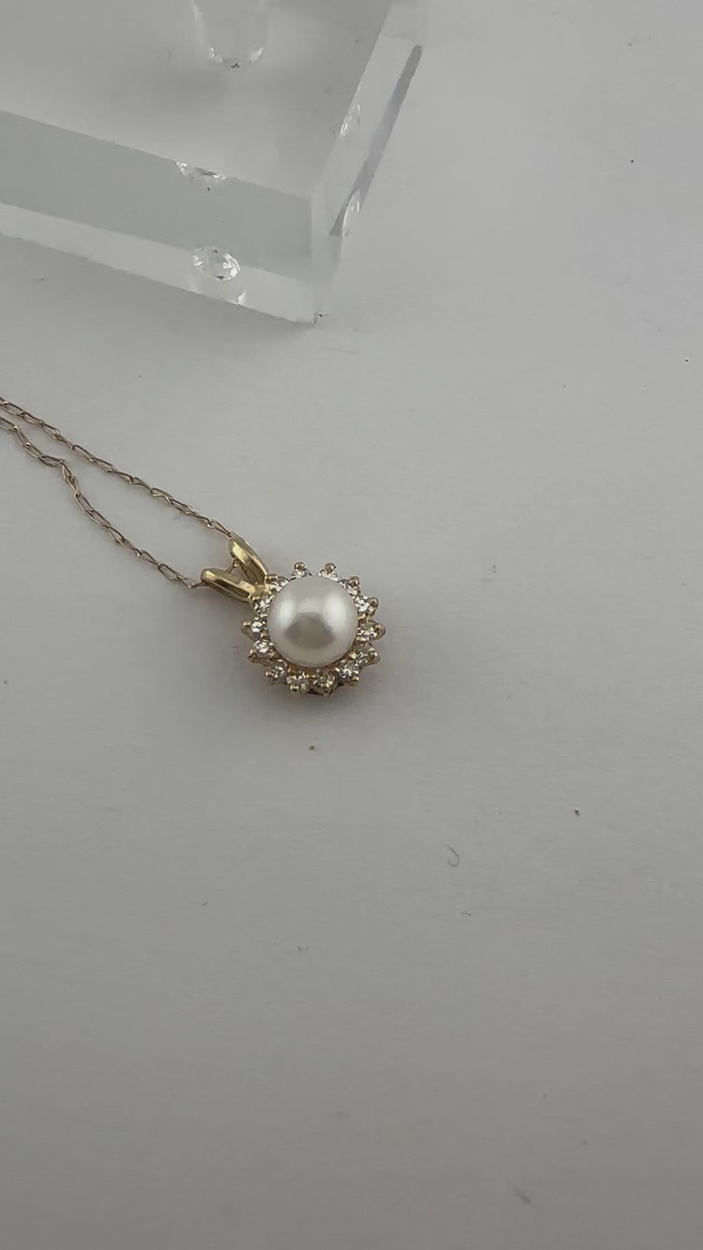  14K Gold Pearl Diamond Jewelry Set, June Birthstone
