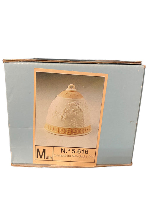 Vintage Lladro 1989 Porcelain Christmas Bell In Original Box, Rare, 2.95”-EZ Jewelry and Decor