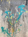 R. Mansourkhani, Blue Flowers, Framed Original Painting, 30.5” x  26”-EZ Jewelry and Decor