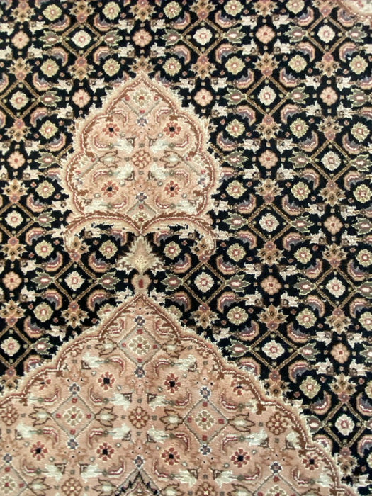 Mahi Tabriz  Rug, Oriental XLarge Area Rug. Silk and Wool, 10' x 14'-EZ Jewelry and Decor