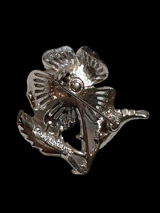 Vintage Sara Coventry Silver-tone Flower Brooch-EZ Jewelry and Decor