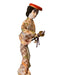 Vintage Nishi Samurai Doll (Fighter Japanese Doll), 15” on Wooden Base. 1960s-EZ Jewelry and Decor