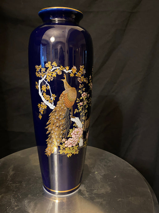 vintage Japanese Porcelain Vase Hand Painted, 10” T-EZ Jewelry and Decor