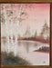 N. Cook, Pink Landscape, Framed Original Oil Painting, 16.5” x 13.5”-EZ Jewelry and Decor
