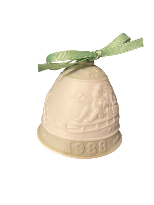 Vintage Lladro 1988 Porcelain Christmas Bell In Original Box, Rare, 2.95”-EZ Jewelry and Decor
