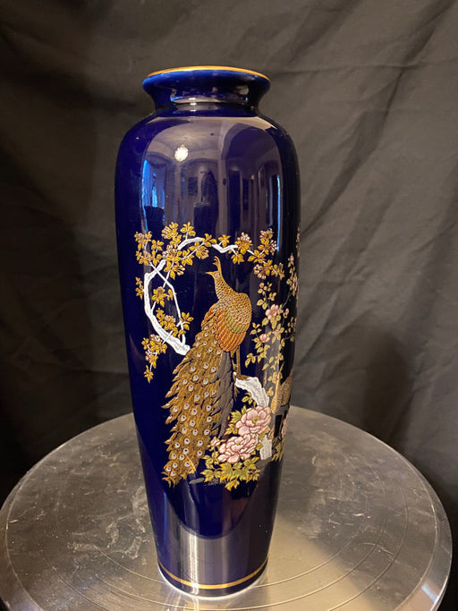 vintage Japanese Porcelain Vase Hand Painted, 10” T-EZ Jewelry and Decor