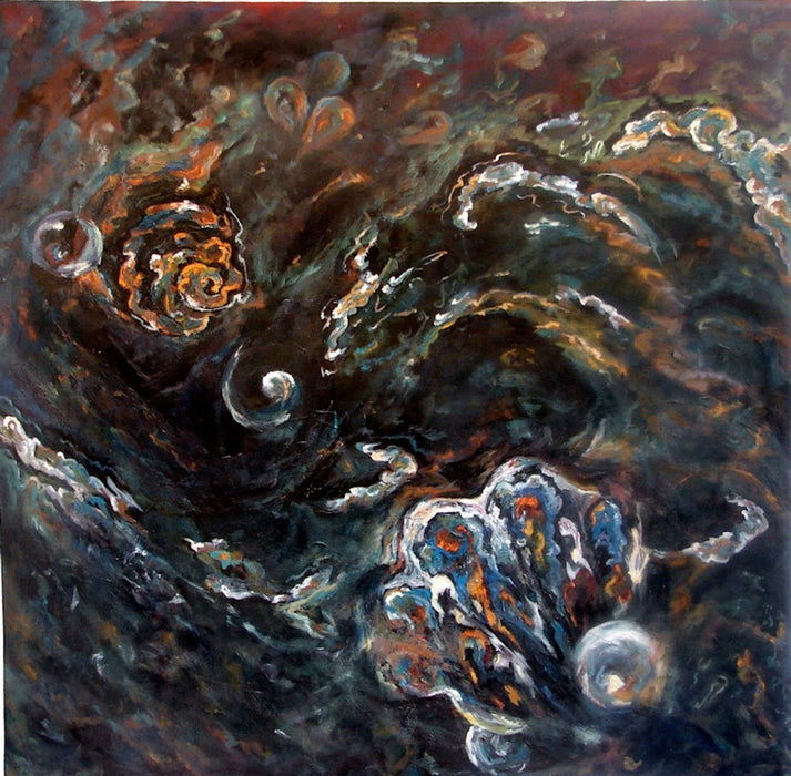 Roya Mansourkhani, Sea and Shell, Original Oil Painting. 50 x 70 in-EZ Jewelry and Decor