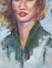 Portrait Oil Painting "Girl in Wind", Framed Original Oil Painting by R.Mansourkhani, 24” x 20”-EZ Jewelry and Decor