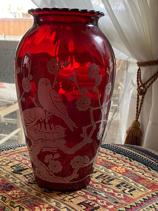 Vintage Japanese Vases With Geisha and Dragon Hand Painted 