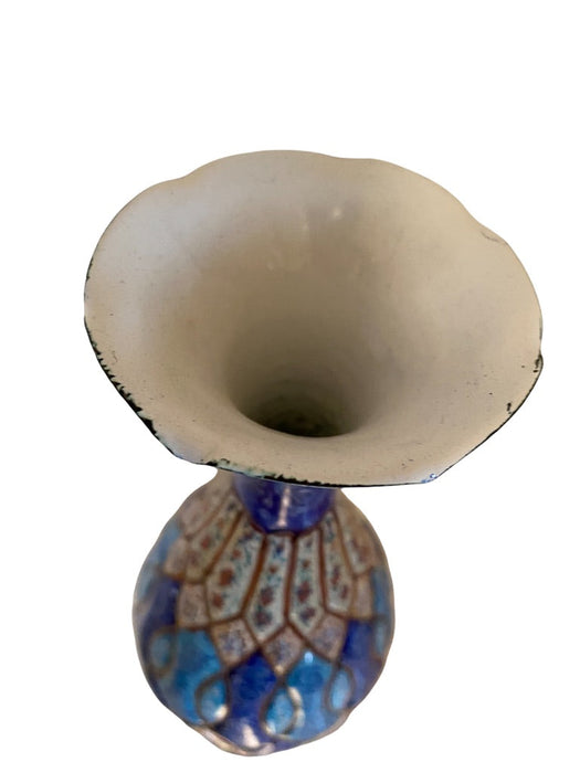 Minakari Persian Enamel , Handcrafted Vase 10”.-EZ Jewelry and Decor