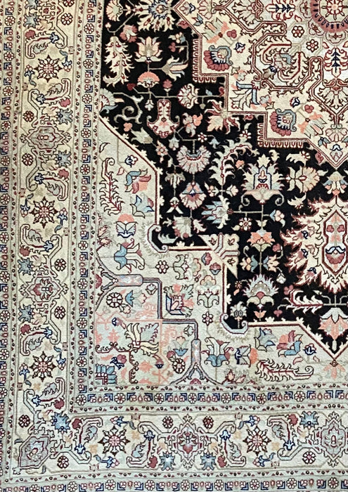 Persian Signed Tabriz Hand Knotted Signed Rug, 7’ x 5’, Silk & Wool-EZ Jewelry and Decor